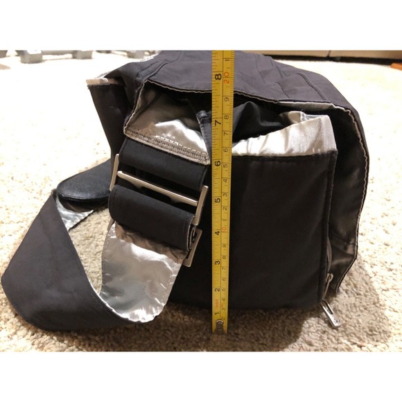 Ju Ju Be BLACK Crossbody MESSENGER or Shoulder DIAPER BAG Comfort Strap Z20 - Picture 10 of 12